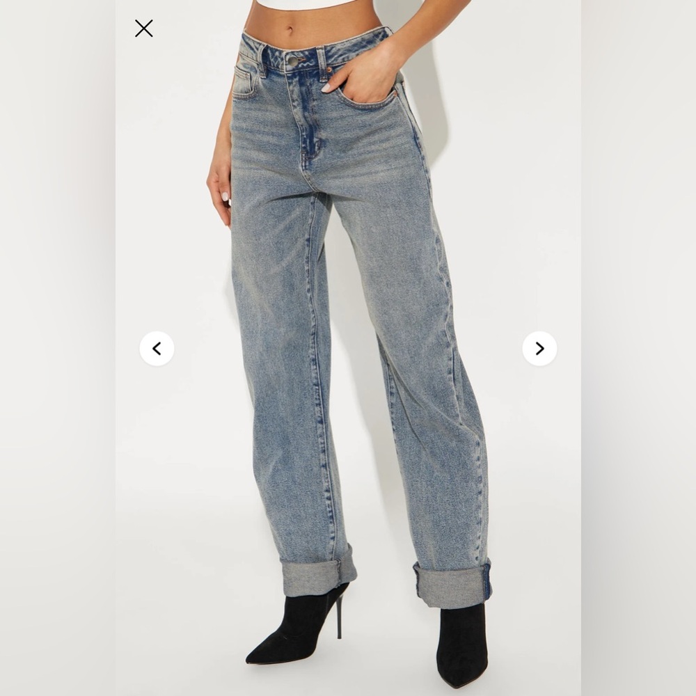 Fashion Nova Light Blue Boyfriend Jeans